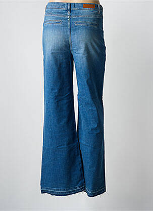 Jeans coupe large stretch taille normale bleu HAPPY femme