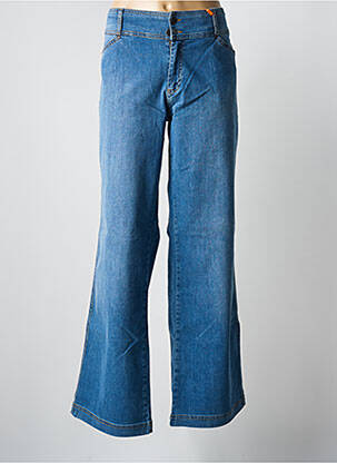 Jeans coupe large stretch taille normale bleu HAPPY femme