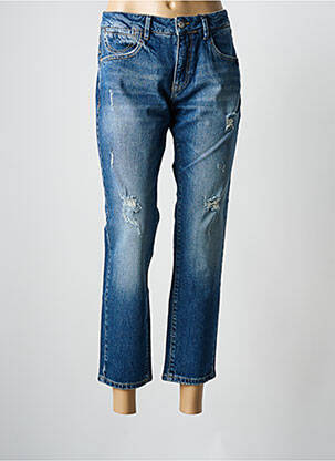 Jeans coupe droite effet usé délavé taille normale bleu FREEMAN T.PORTER femme