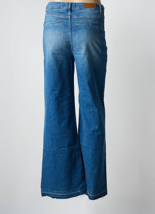 Jeans coupe large stretch taille normale bleu HAPPY femme