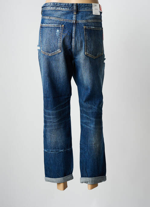Jeans coupe droite effet usé délavé taille normale bleu SCOTCH & SODA femme