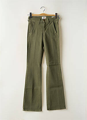 Jeans coupe droite stretch taille normale vert HAPPY femme
