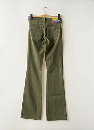 Jeans coupe droite stretch taille normale vert HAPPY femme