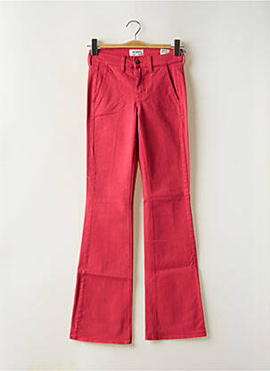 Jeans coupe droite stretch taille normale rose HAPPY femme