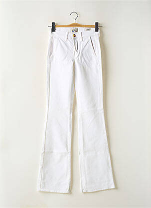Jeans coupe droite stretch taille normale blanc HAPPY femme