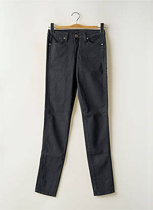 Pantalon slim tissage popeline taille normale gris DENIM STUDIO femme