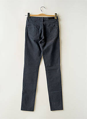 Pantalon slim tissage popeline taille normale gris DENIM STUDIO femme