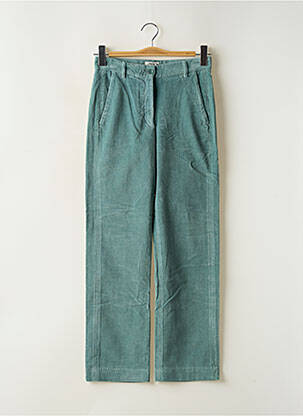 Pantalon droit fermeture zippée sous rabat boutonné taille normale vert HARTFORD femme