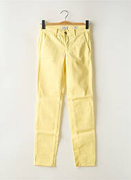 Pantalon chino tissage popeline taille normale jaune HAPPY femme