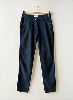 Pantalon chino fermeture zippée sous rabat boutonné taille normale bleu RED LEGEND femme