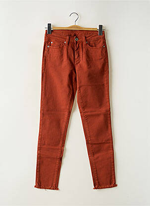 Jeans coupe slim stretch taille normale orange fonce DENIM STUDIO femme