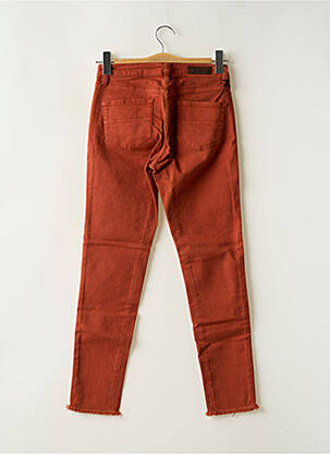 Jeans coupe slim stretch taille normale orange fonce DENIM STUDIO femme