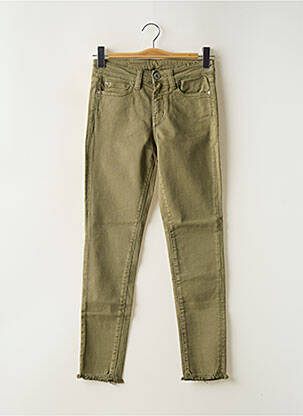 Jeans coupe slim stretch taille normale vert DENIM STUDIO femme