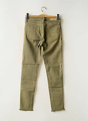 Jeans coupe slim stretch taille normale vert DENIM STUDIO femme