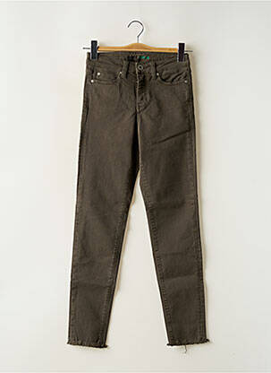 Jeans coupe slim stretch taille normale vert DENIM STUDIO femme