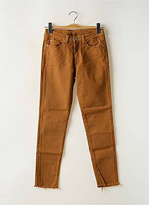 Jeans coupe slim stretch taille normale marron DENIM STUDIO femme