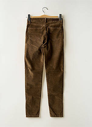 Pantalon slim stretch taille normale marron DENIM STUDIO femme