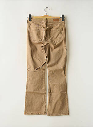 Pantalon chino tissage popeline taille normale beige HAPPY femme