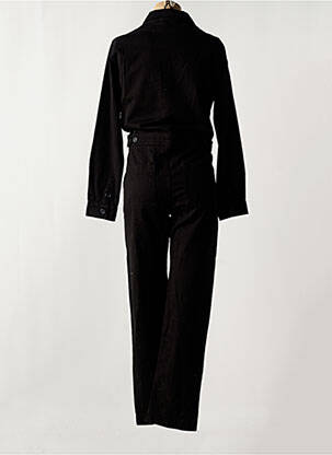 Combi-pantalon fermeture boutonnée sur le devant manches longues noir HAPPY femme