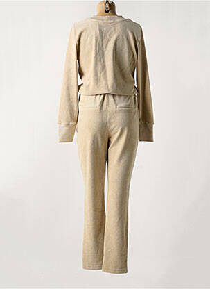Combi-pantalon coupe cintrée manches longues beige YAYA femme