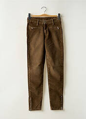 Pantalon slim marron DENIM STUDIO pour femme seconde vue