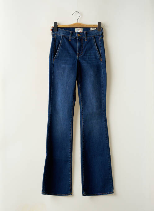 Jeans coupe droite stretch taille normale bleu HAPPY femme