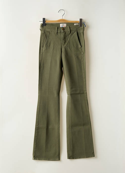 Jeans coupe droite stretch taille normale vert HAPPY femme