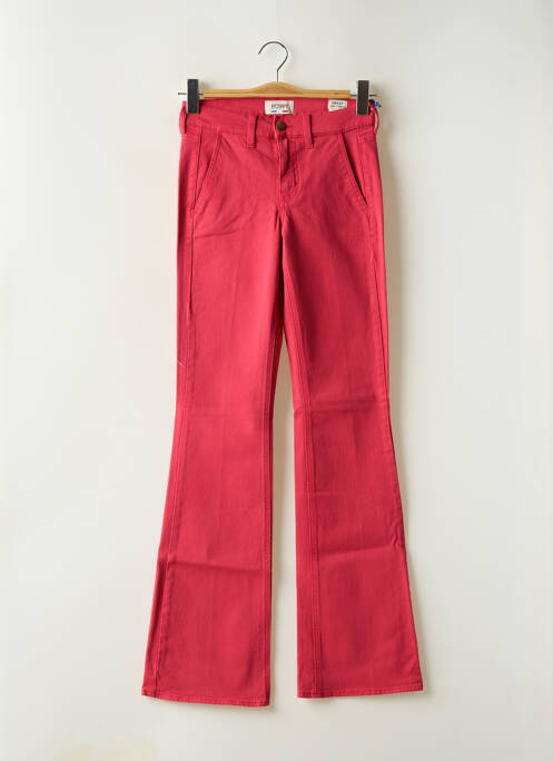 Jeans coupe droite stretch taille normale rose HAPPY femme