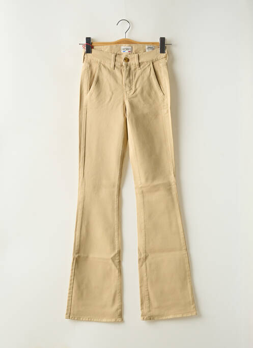 Jeans coupe droite stretch taille normale beige HAPPY femme