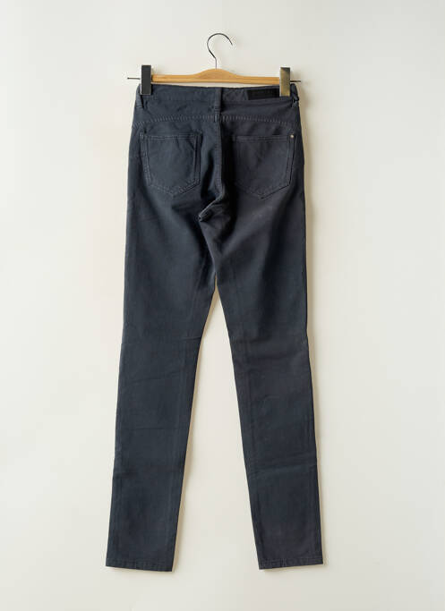 Pantalon slim tissage popeline taille normale gris DENIM STUDIO femme