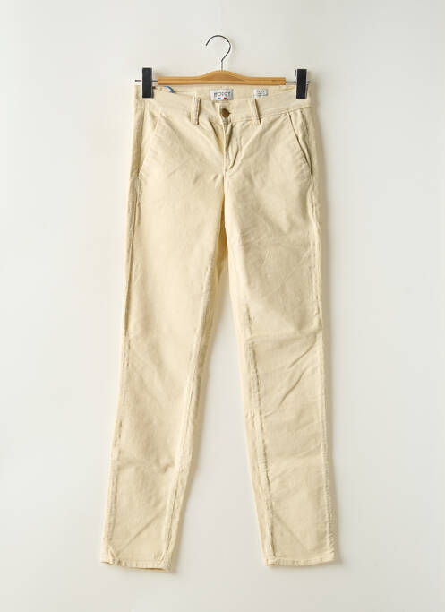 Pantalon droit stretch taille normale beige HAPPY femme