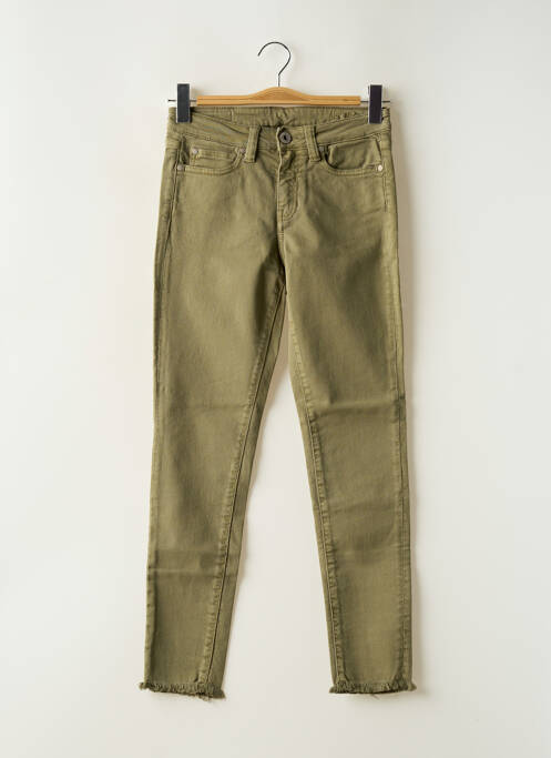 Jeans coupe slim stretch taille normale vert DENIM STUDIO femme