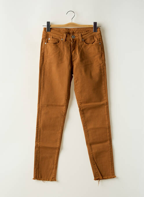 Jeans coupe slim stretch taille normale marron DENIM STUDIO femme