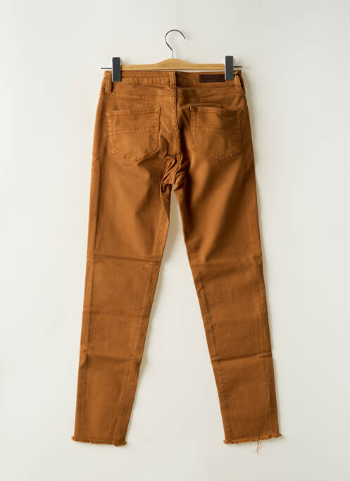 Jeans coupe slim stretch taille normale marron DENIM STUDIO femme