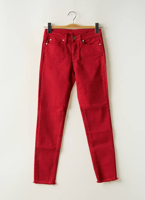 Jeans coupe slim stretch taille normale rouge DENIM STUDIO femme