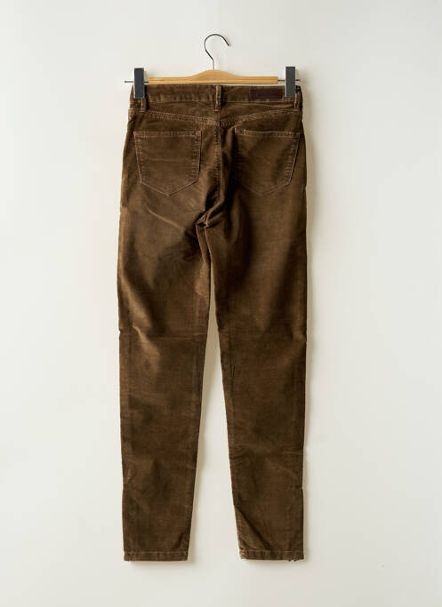 Pantalon slim stretch taille normale marron DENIM STUDIO femme