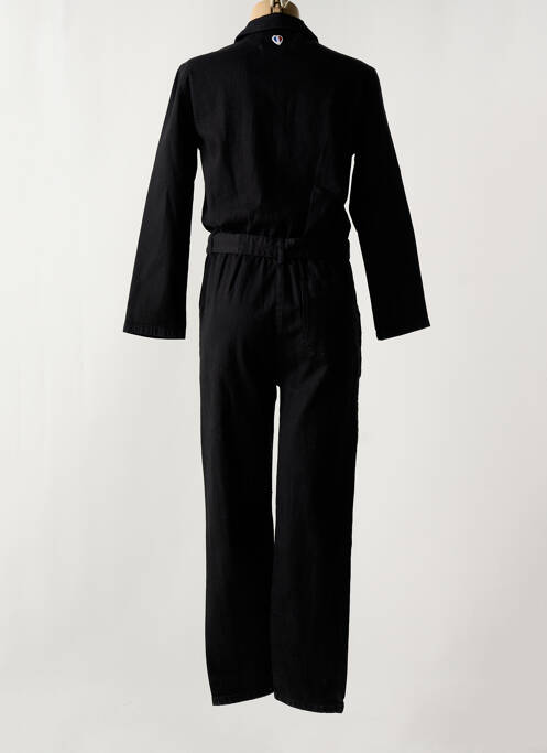 Combi-pantalon col chemisier manches longues noir LA PETITE FRANCAISE femme