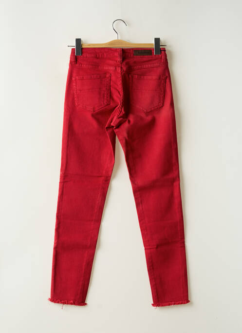 Jeans coupe slim rouge DENIM STUDIO femme