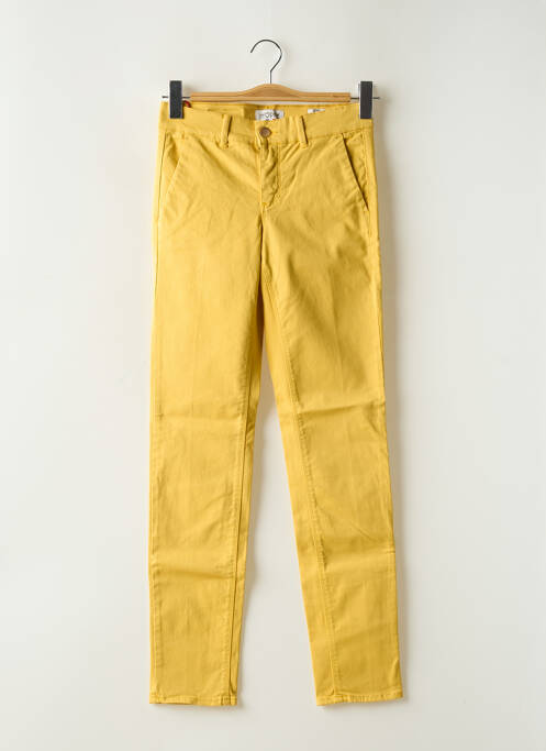 Pantalon chino jaune fonce HAPPY pour femme