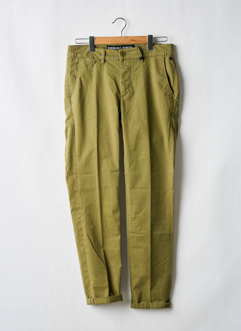 Pantalon chino stretch taille normale vert FREEMAN T.PORTER homme