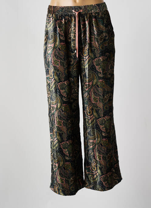 Pantalon droit taille élastique taille normale vert NEKANE femme
