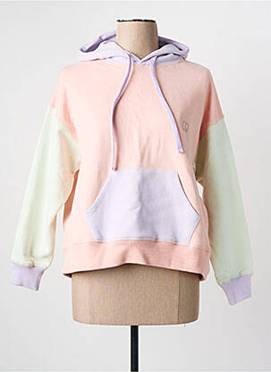 Sweat-shirt broderie manches longues rose TRENDSPLANT femme