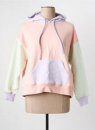Sweat-shirt broderie manches longues rose TRENDSPLANT femme