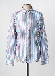 Chemise manches longues coupe droite bleu FREEMAN T.PORTER homme