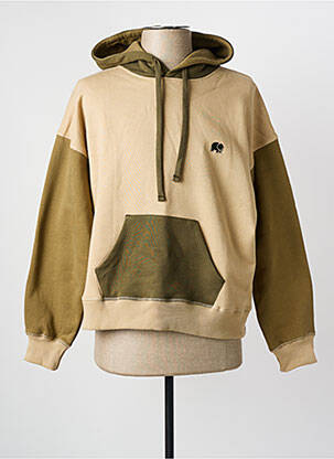 Sweat-shirt à capuche poches manches longues beige TRENDSPLANT homme