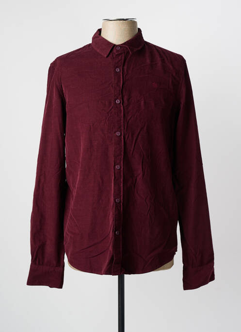 Chemise manches longues rouge FREEMAN T.PORTER pour homme