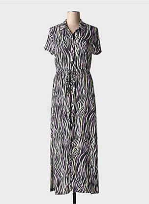 Robe longue manches courtes manches courtes noir BATIDA femme