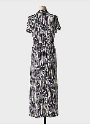Robe longue manches courtes manches courtes noir BATIDA femme