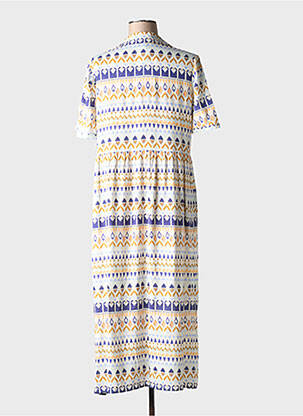Robe longue manches courtes manches courtes bleu TINTA STYLE femme