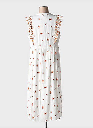 Robe longue manches courtes manches courtes beige CREAM femme